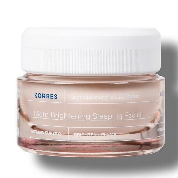 Korres Apothecary Wild Rose Night Brightening Sleeping Facial Κρέμα Προσώπου Νυκτός για Θρέψη & Αντιγήρανση με Υαλουρονικό Οξύ & Βιταμίνη C 40ml