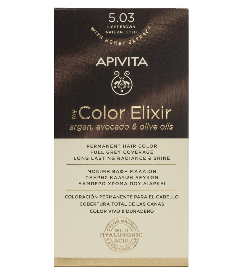 Apivita My Color Elixir 5.03 Καστανό Ανοιχτό Φυσικό Μελί 125ml