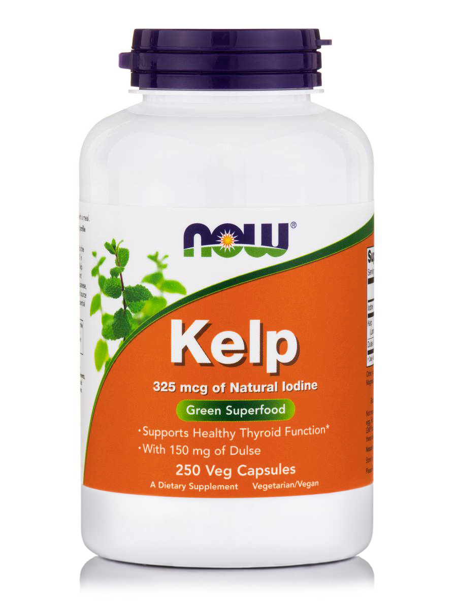 NOW KELP 325 MCG IODINE/DULSE - 250 VCAPS   