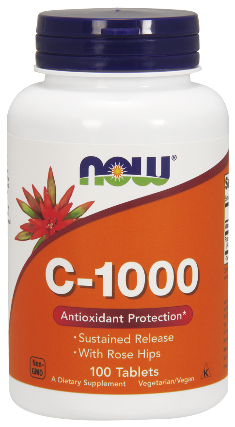 Now Foods C-1000 Sustained Release Antioxidant Protection With Rose Hips Βιταμίνη για Ενέργεια & Ανοσοποιητικό 1000mg 100 ταμπλέτες