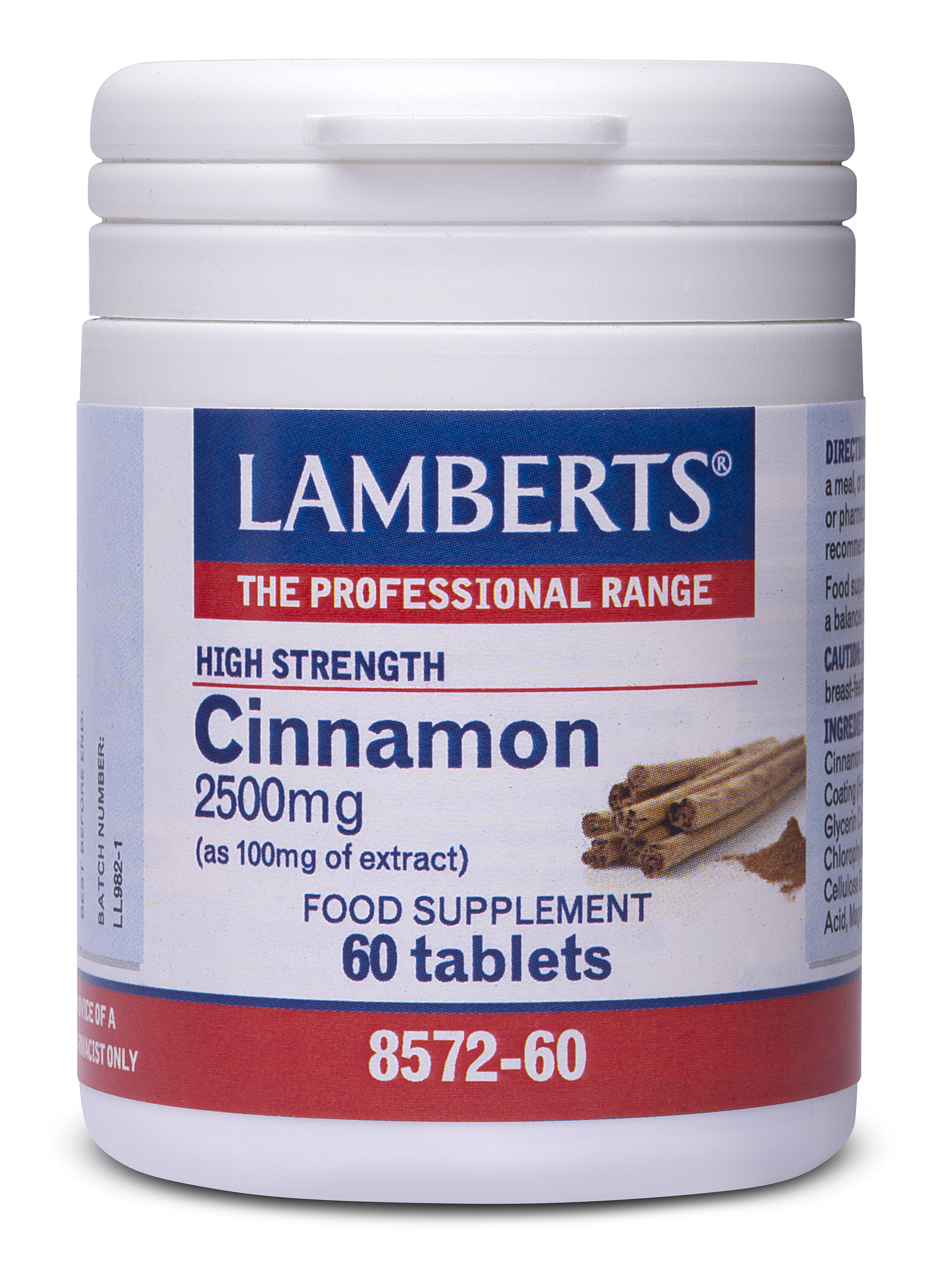 Lamberts Cinnamon 2500mg 60 ταμπλέτες