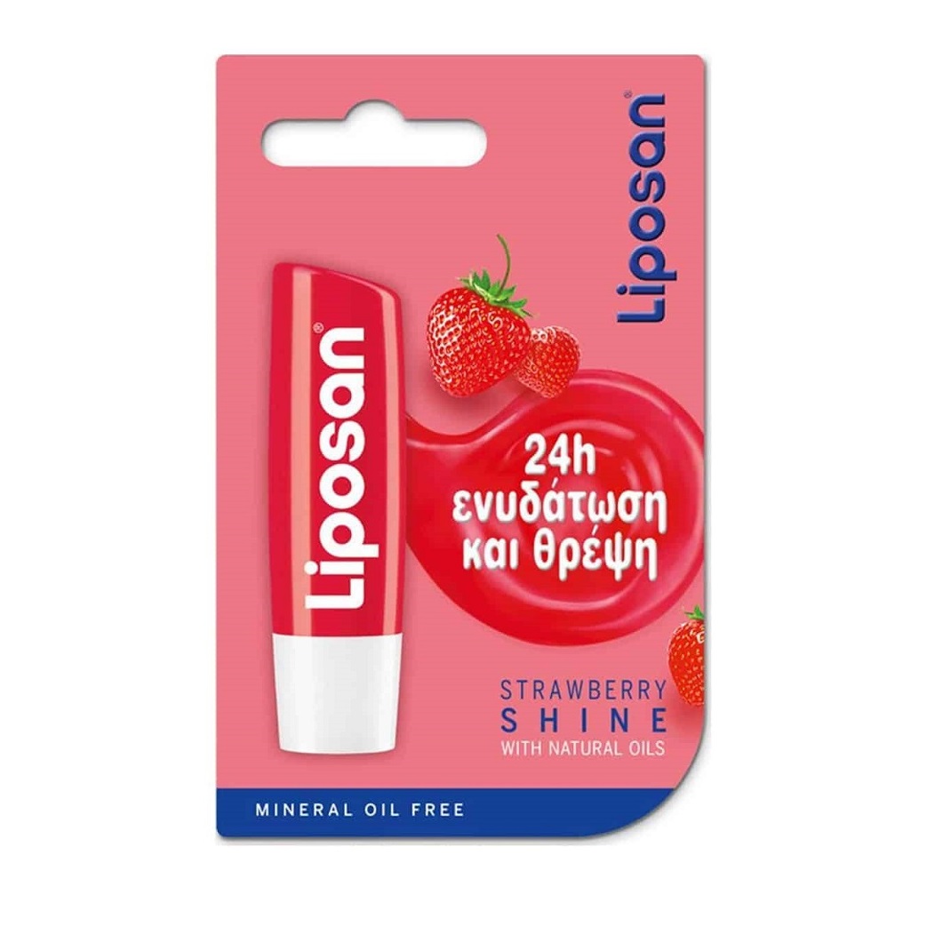 Liposan Lip Balm με Χρώμα Strawberry Shine 4.8gr