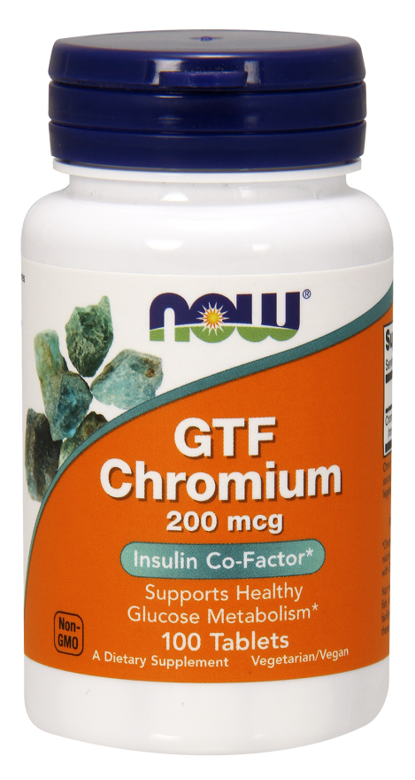 NOW GTF CHROMIUM 200mcg  250 TABS