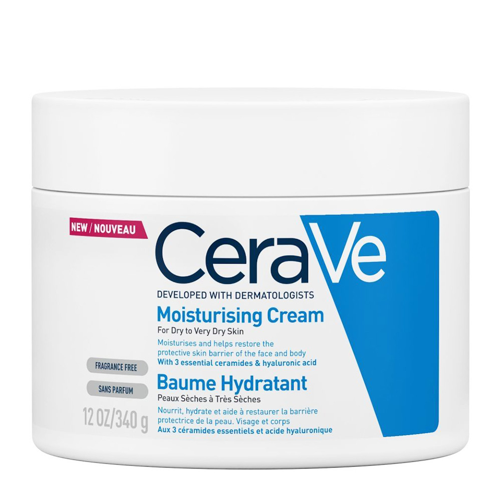 CeraVe Moisturising Ενυδατική Κρέμα Σώματος με Υαλουρονικό Οξύ για Ξηρές Επιδερμίδες 340gr