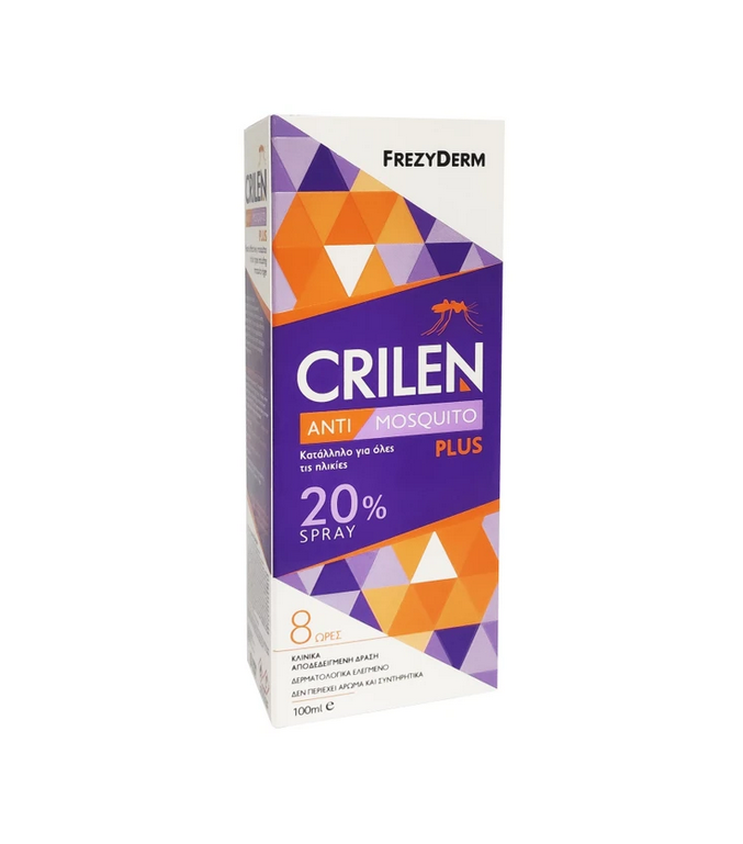 Frezyderm Crilen Anti Mosquito Plus 20% Άοσμο Εντομοαπωθητικό Γαλάκτωμα σε Spray Κατάλληλο για Παιδιά 100ml