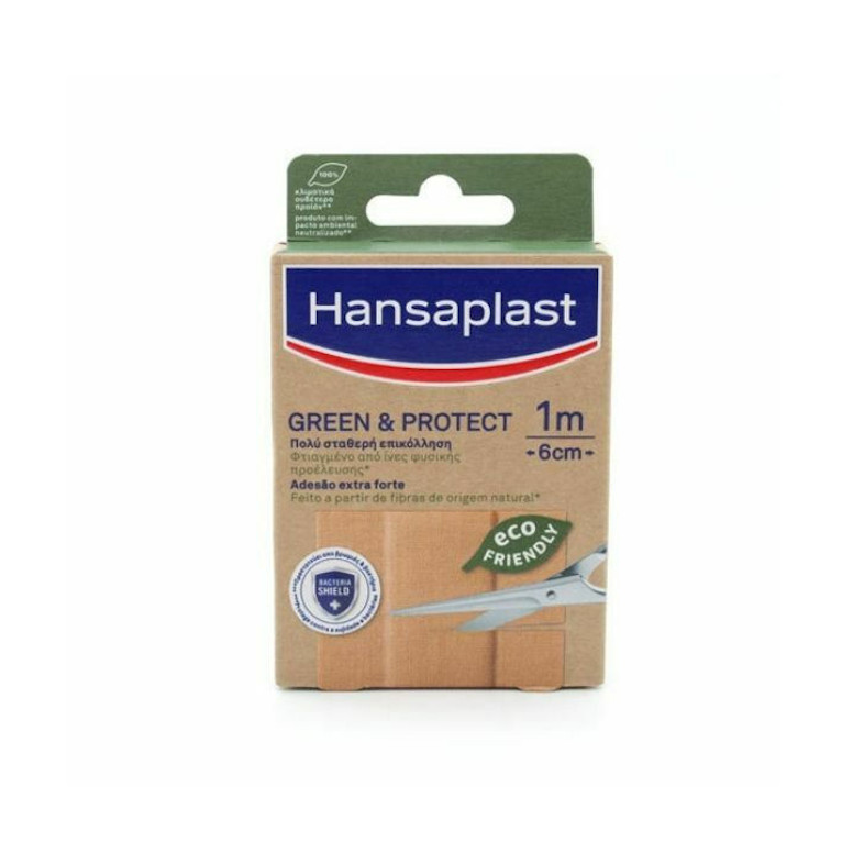 Hansaplast Αυτοκόλλητο Επίθεμα Green & Protect 100x6cm 1τμχ