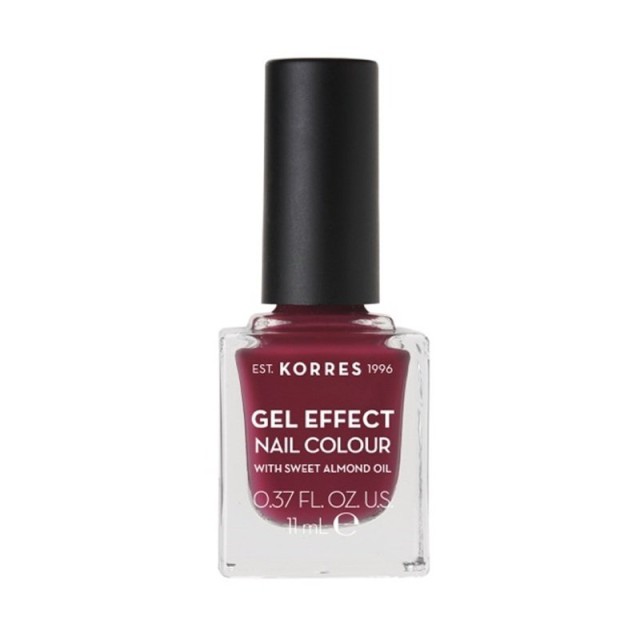 Korres Gel Effect Gloss Βερνίκι Νυχιών Μακράς Διαρκείας Κόκκινο 74 Berry Addict 11ml