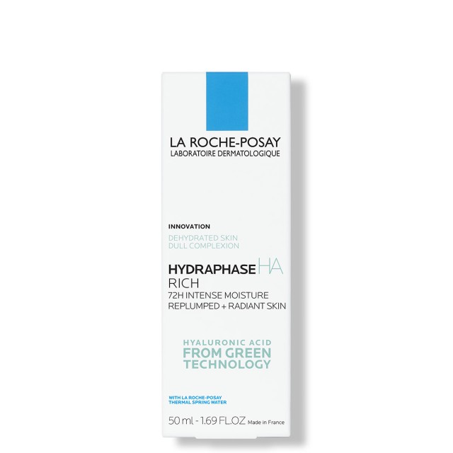 La Roche Posay Hydraphase HA Intense Rich 72ωρη Ενυδατική Κρέμα Προσώπου για Ευαίσθητες Επιδερμίδες με Υαλουρονικό Οξύ 50ml