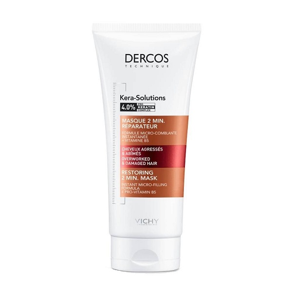 VICHY Dercos Kera Solutions 4.0% Keratin Restoring 2min Mask Μάσκα Μαλλιών με Κερατίνη για Επανόρθωση 200ml