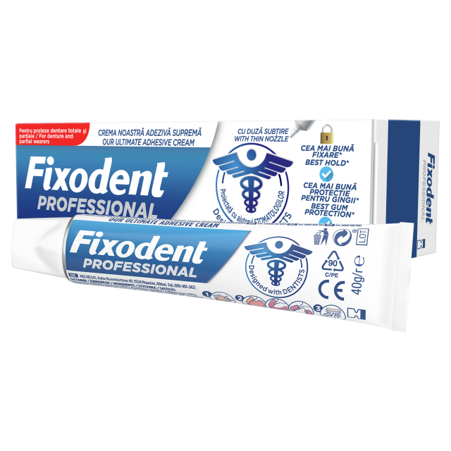 Fixodent Professional Στερεωτική Κρέμα Τεχνητής Οδοντοστοιχίας 40gr