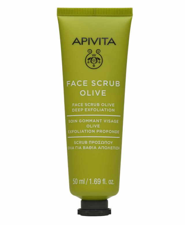 Apivita Scrub Προσώπου για Λιπαρές Επιδερμίδες Βαθιάς Απολέπισης με Ελιά 50ml