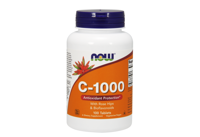 Now Foods C-1000 With Rose Hips And Bioflavonoids Βιταμίνη για Ενέργεια & Ανοσοποιητικό 1000mg 100 ταμπλέτες