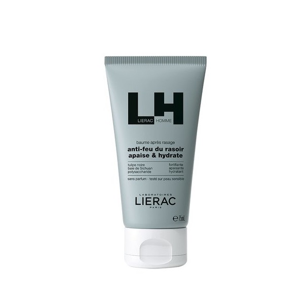 LIERAC Homme Apaise + Hydrate Beaume After Shave Βάλσαμο για μετα το Ξύρισμα 75ml