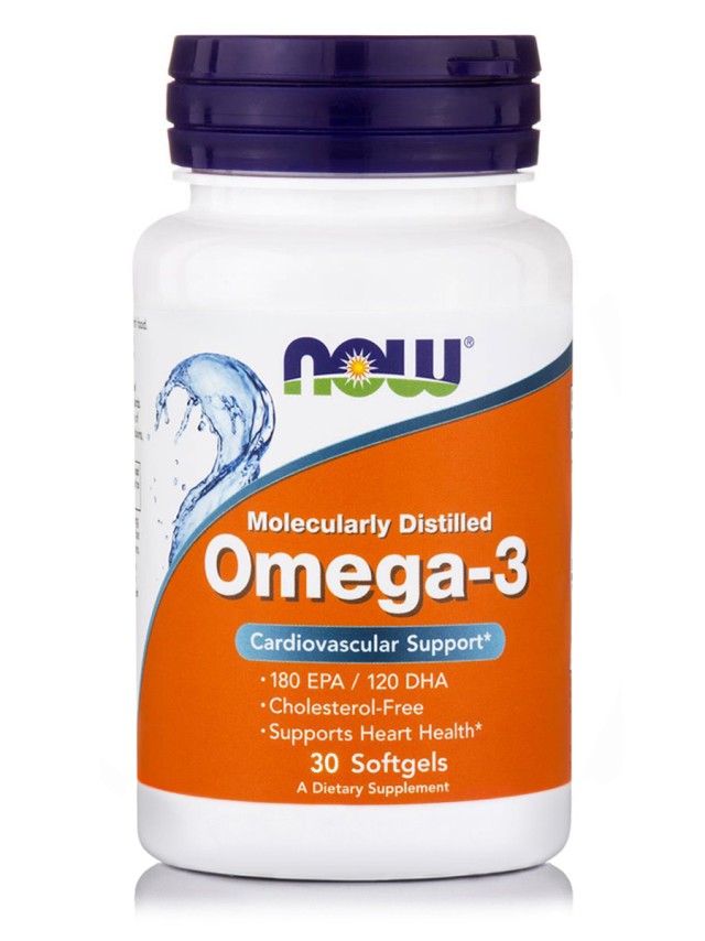 Now Foods Molecularly Distilled Omega 3 Ιχθυέλαιο 1000mg 30 μαλακές κάψουλες