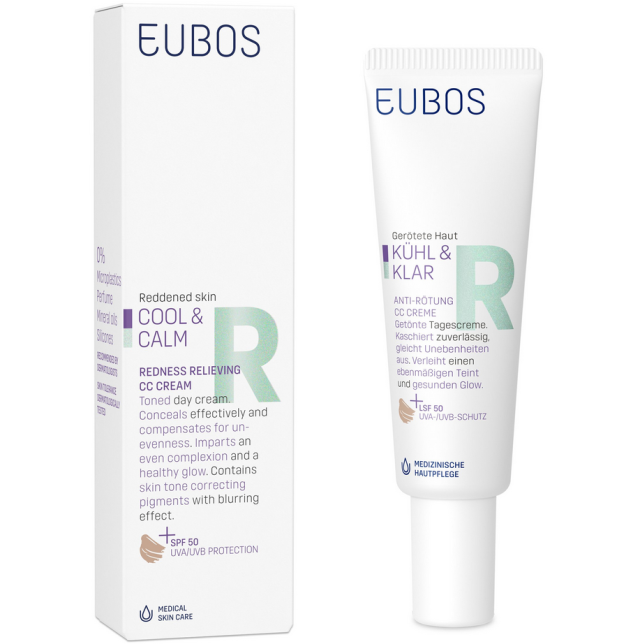 Eubos Cool & Calm Relieving CC Κρέμα Προσώπου Ημέρας για Ερυθρότητα 30ml