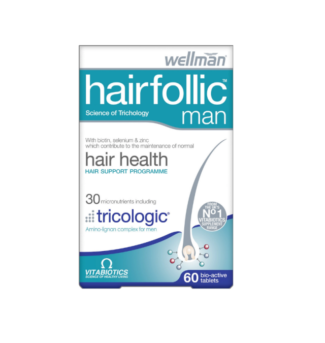 VITABIOTICS WELLMAN HAIRFOLLIC (TRICOLOGIC) MAN 60 TABS