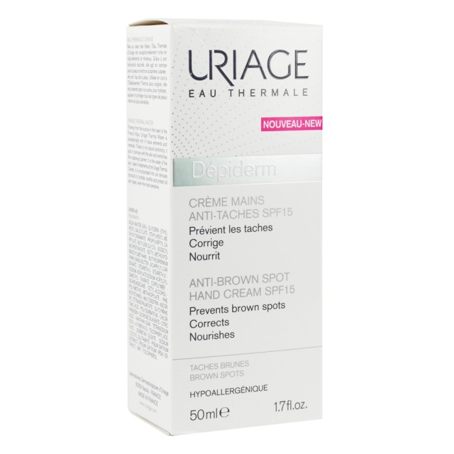 URIAGE DEPIDERM SPF 15 CREME MAINS T 50ML