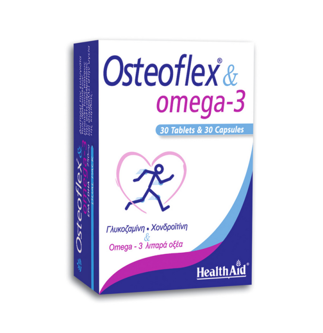 Health Aid Osteoflex & Omega 3 Συμπλήρωμα για την Υγεία των Αρθρώσεων 30 κάψουλες 30 ταμπλέτες