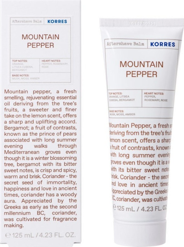 Korres After Shave Balm Mountain Pepper με Αλόη 125ml