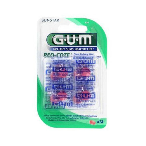 GUM RED-COTE DISCLOSING TABLETS X12