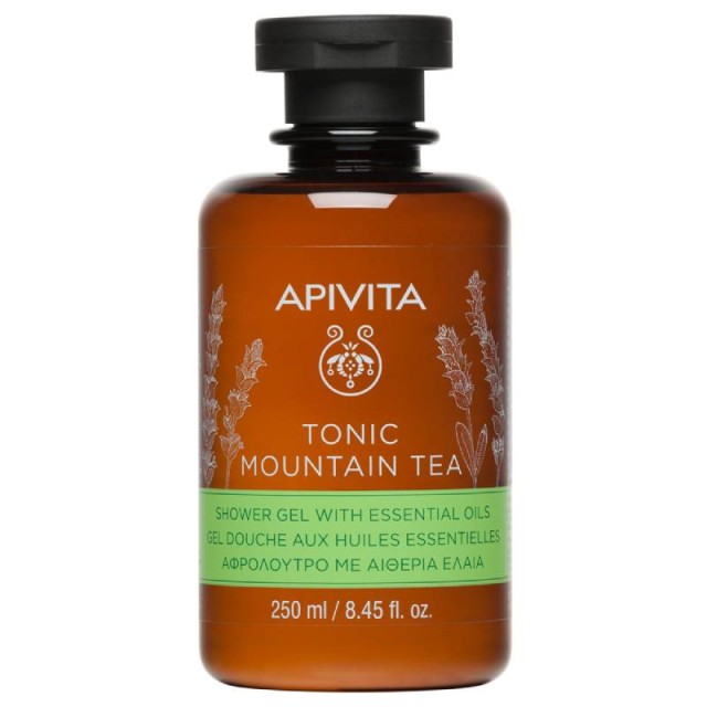 Apivita Tonic Mountain Tea Αφρόλουτρο σε Gel με Αιθέρια Έλαια 250ml