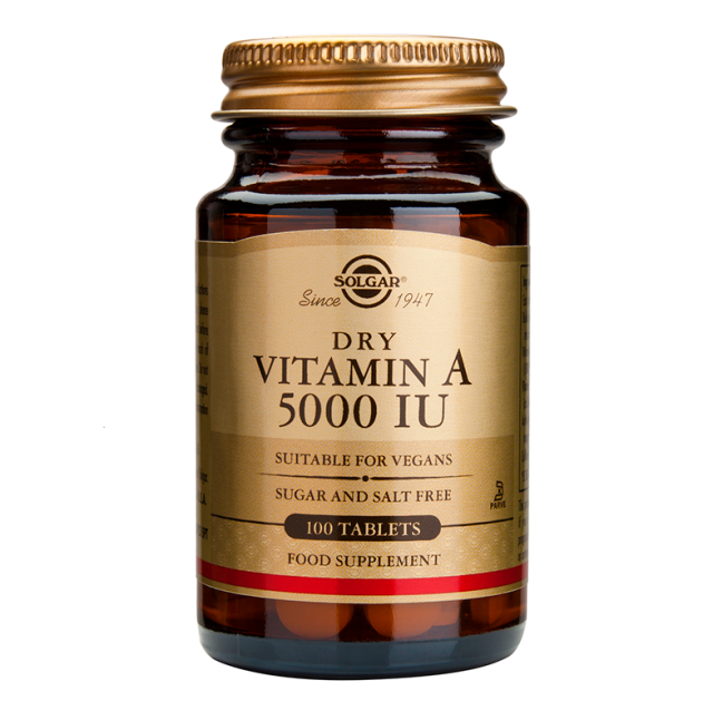 Solgar Vitamin A Βιταμίνη για τo Δέρμα 5000iu 100tabs