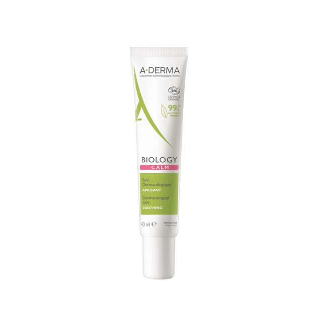 A-Derma Biology Calm 24ωρη Ενυδατική Κρέμα Προσώπου για Ευαίσθητες Επιδερμίδες κατά της Ερυθρότητας 40ml