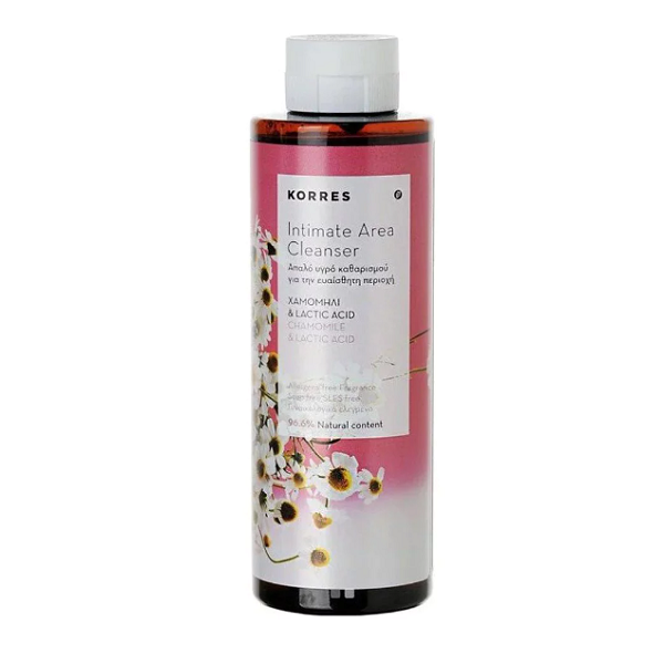 Korres Chamomile & Lactic Acid Intimate Area Cleanser Υγρό Καθαρισμού με Χαμομήλι και Αλόη 250ml