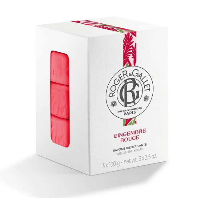 ROGER & GALLET GINGEMBRE ROUGE BOITE SAVONS 3 X 100G