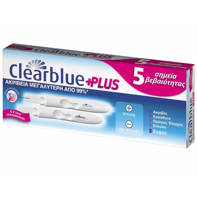 PCLEARBLUE ΔΙΠΛΟ ΤΕΣΤ ΕΓΚΥΜΟΣΥΝΗΣ ΠΛΤ 15€