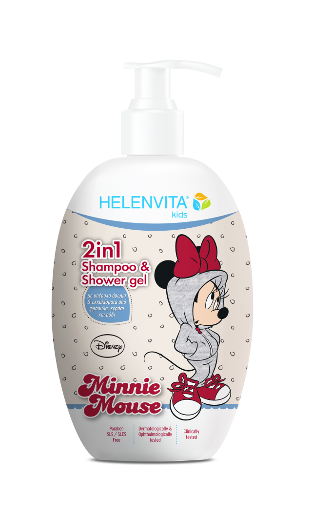 Helenvita Παιδικό Αφρόλουτρο & Σαμπουάν Minnie Kids με Ρόδι σε Μορφή Gel 500ml