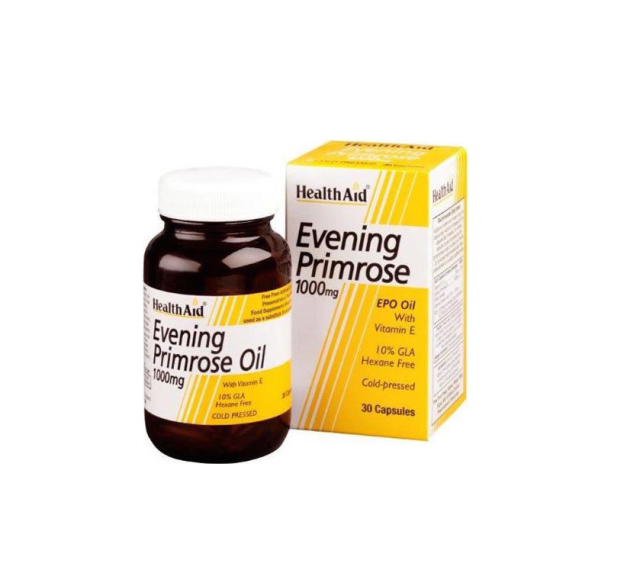 HEALTH AID EVENING PRIMROSE OIL 1000MG + VITAMIN E  CAPSULES 30S