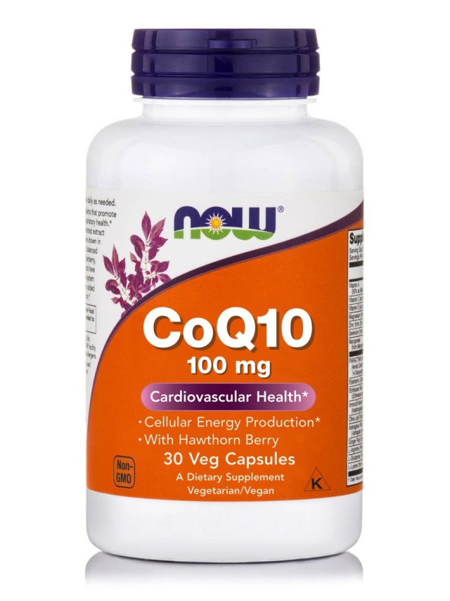 Now Foods CoQ10 100mg with Hawthorn Berry 30 φυτικές κάψουλες