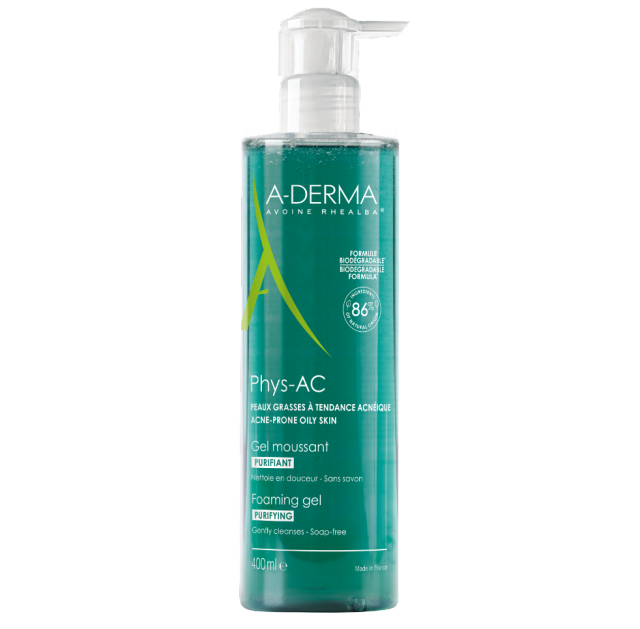 A-DERMA PHYS-AC GEL MOUSSANT PURIFIANT 400ML