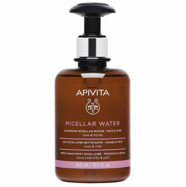 Apivita Micellar Water Καθαρισμού για Πρόσωπο & Μάτια με Τριαντάφυλλο & Μέλι 300ml