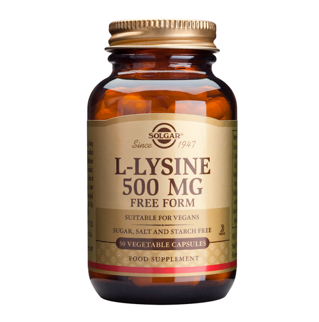 Solgar L-Lysine 500mg 50veg caps