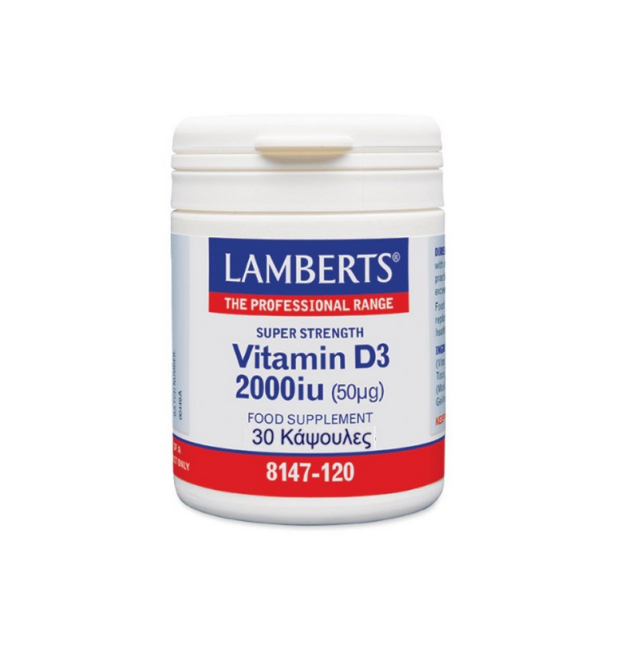 Lamberts Vitamin D3 Βιταμίνη για Ανοσοποιητικό 2000iu 30 κάψουλες