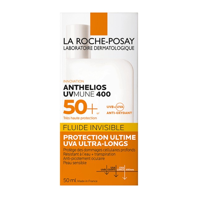 La Roche Posay Anthelios Uvmune 400 Invisible Fluid With Perfume Αντηλιακή Κρέμα Προσώπου SPF50 50ml