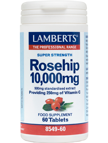 Lamberts Rosehip Βιταμίνη για Ενέργεια & Ανοσοποιητικό 10000mg 60 ταμπλέτες