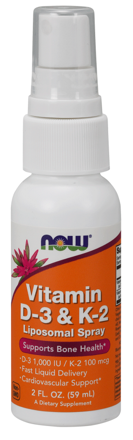 Now Foods Vitamin D-3 & K-2 Liposomal Spray Βιταμίνη για Ανοσοποιητικό 60ml