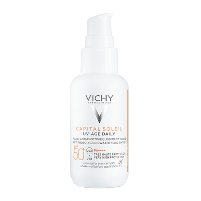 VICHY Capital Soleil UV-Age Daily Tinted Light Αντηλιακή Κρέμα Προσώπου SPF50 με Χρώμα 40ml