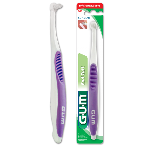 GUM End Tuft 308 Soft Μωβ