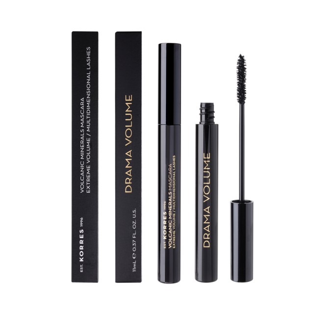 Korres Drama Volcanic Minerals Mascara για Όγκο 01 Black 11ml