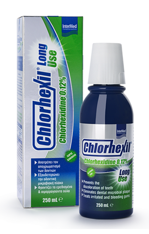 Intermed Chlorhexil 0.12% Long Use Mouthwash Στοματικό Διάλυμα κατά της Πλάκας 250ml