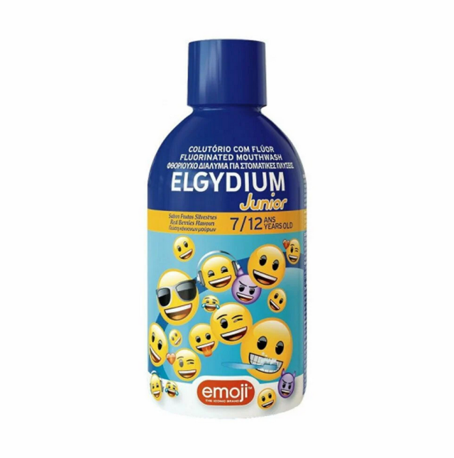 Elgydium Στοματικό Διάλυμα Emoji 500ml 250 ppm με Γεύση Κόκκινα Μούρα για 7+ χρονών