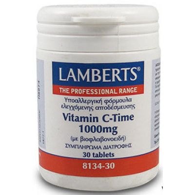 Lamberts Vitamin C Time Βιταμίνη για Ενέργεια & Ανοσοποιητικό 1000mg 30 ταμπλέτες