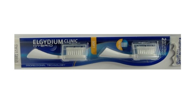 Elgydium Clinic Hybrid 15/100 Soft Ανταλλακτικές Κεφαλές για Ηλεκτρική Οδοντόβουρτσα 2τμχ