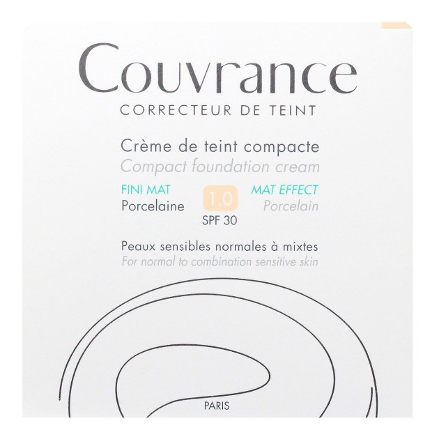 Avene Couvrance Creme de teint compacte FINI MAT SPF30 Porcelaine 1.0 10g