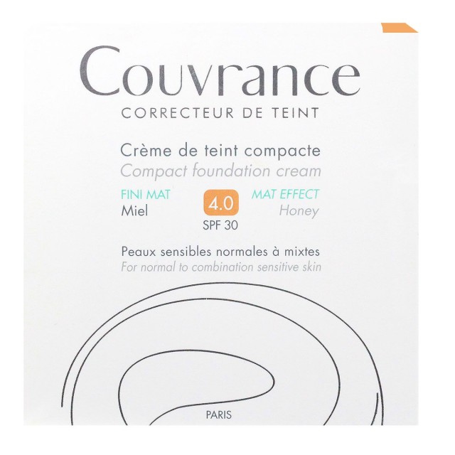 Avene Couvrance Creme de teint compacte FINI MAT SPF30 Miel 4.0 10g