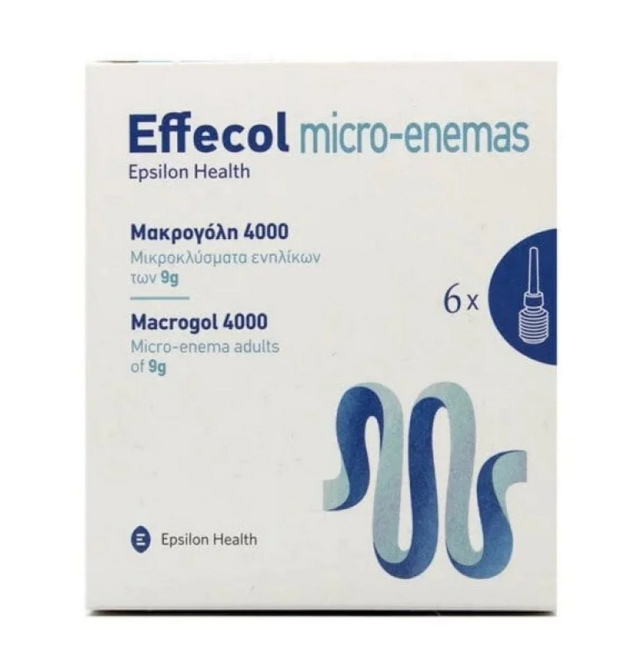 Effecol Epsilon Health Micro-Enemas Macrogol 4000 6 x 9gr